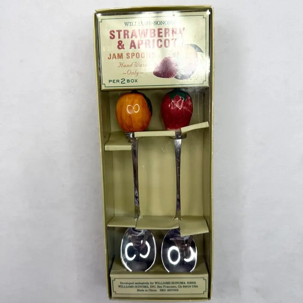 Vintage Williams-Sonoma Strawberry & Apricot Jam Spoons